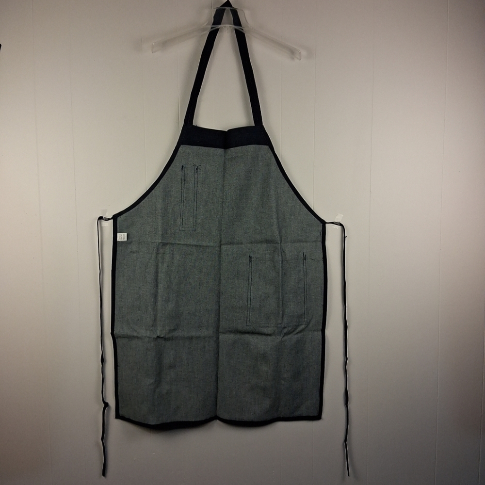 Denim Shop Apron Work Machine Pockets - Picture 2 of 8